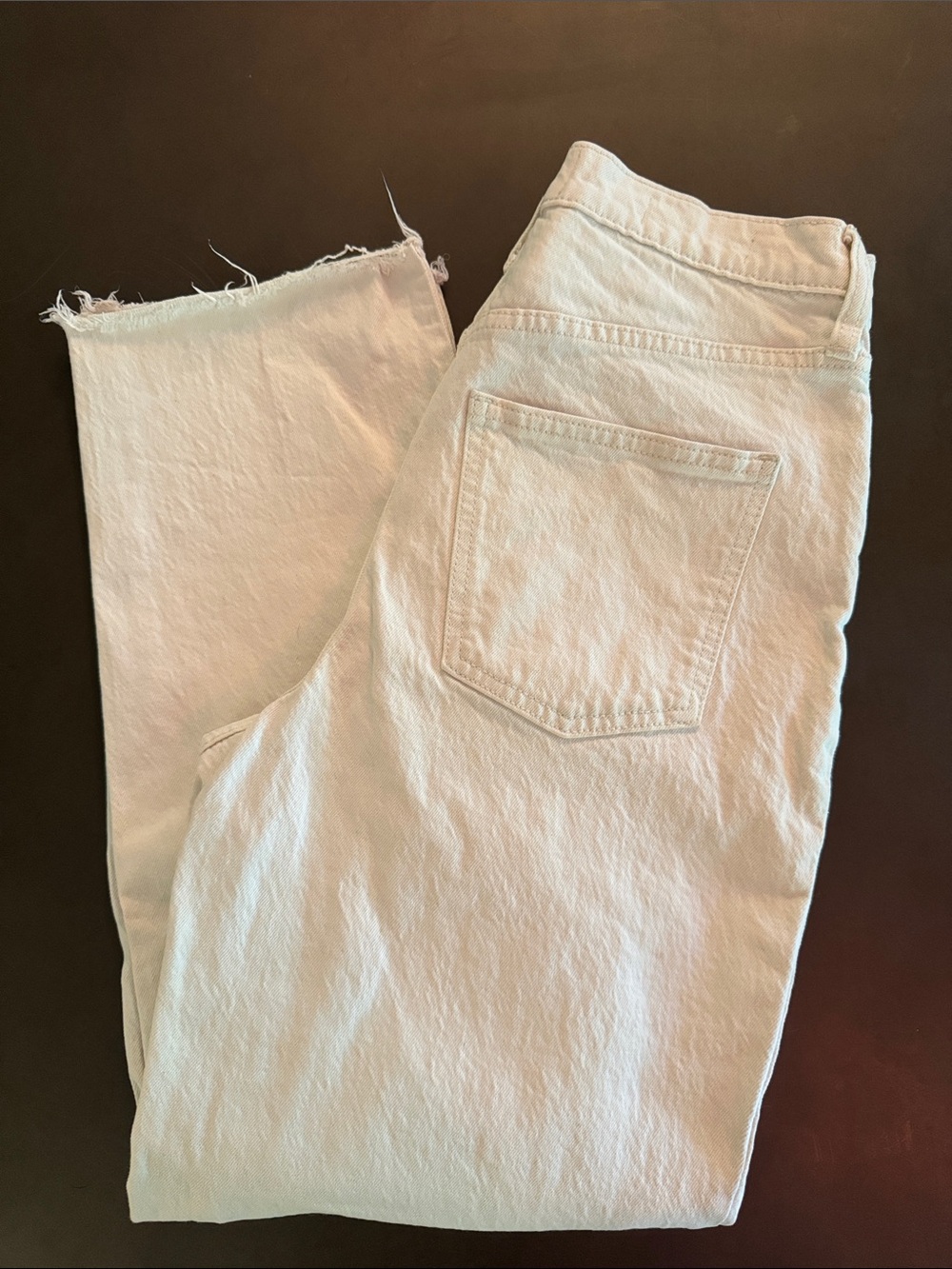 Universal Thread Cream Ankle-Cropped Straight Jeans